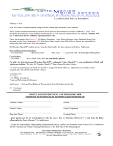 PARENT ACKNOWLEDGMENT AND PERMISSION SLIP Students