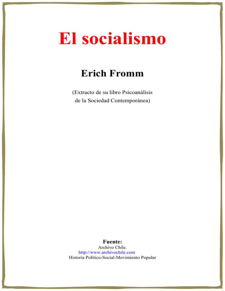 El Socialismo