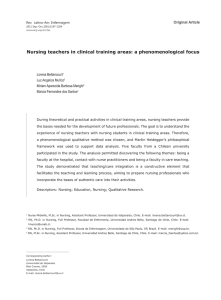 Nursing teachers in clinical training areas: a phenomenological focus
