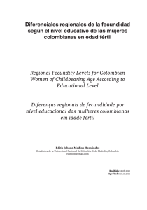 Diferenciales regionales de la fecundidad seg&uacute;n el nivel