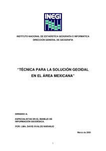 técnica para la solución geoidal en el área mexicana