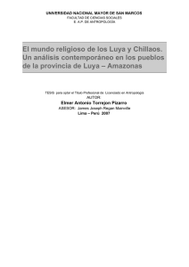 El Mundo religioso de los Luya y los Chillao