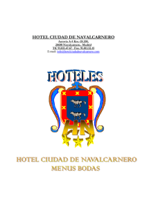 Menús de Bodas - Hotel Ciudad de Navalcarnero