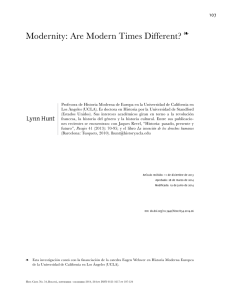 Modernity: Are Modern Times Different? Ï
