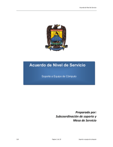 Acuerdo de Nivel de Servicio - Universidad Autónoma de Coahuila