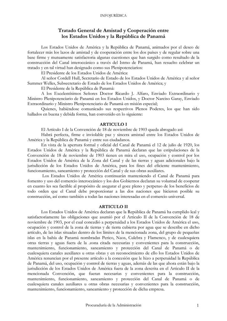 Tratado General De Amistad Y Cooperación Entre Los Estados