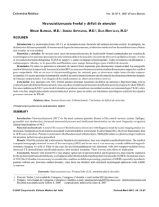 Neurocisticercosis frontal y déficit de atención