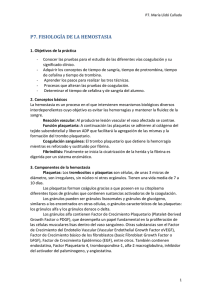 P7. FISIOLOGÍA DE LA HEMOSTASIA