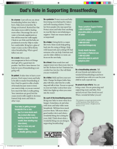 Dad`s Role in Supporting Breastfeeding