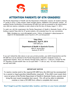 ATTENTION PARENTS OF 6TH GRADERS!