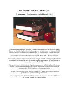 Programa para Estudiantes con Inglés Limitado