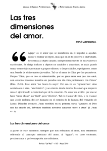 Las tres dimensiones del amor.