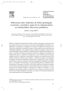 Diferenciar entre síndromes de fiebre prolongada, recurrente y