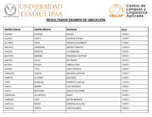 resultados examen de ubicación