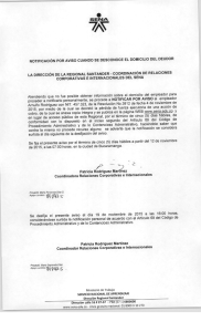 notificación por aviso cuando se desconoce el domicilio del