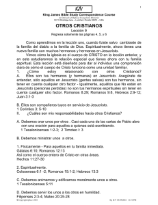 spanish Basic Doctrine 9 Other Christians