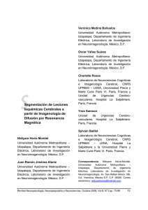 S Segmentación de Lesiones Isquémicas Cerebrales a partir de