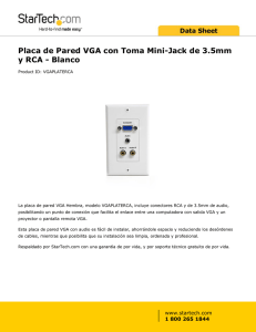 Placa de Pared VGA con Toma Mini-Jack de 3.5mm