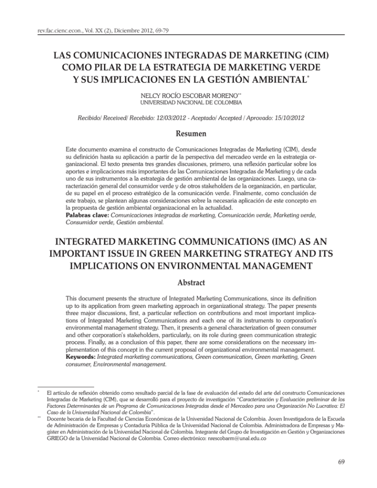 Las Comunicaciones Integradas De Marketing Cim 8805