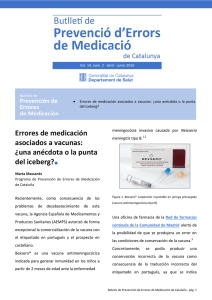 Errores de medicación asociados a vacunas: ¿una anécdota o la