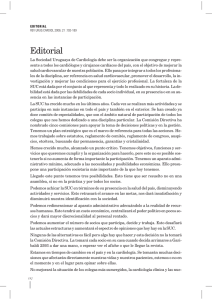 Editorial - Sociedad Uruguaya de Cardiología