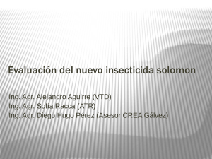 Evaluación del nuevo insecticida solomon