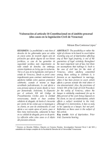 Vulneración al artículo 14 Constitucional en el