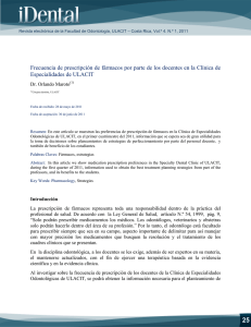 Frecuencia de prescripción de fármacos por parte de los