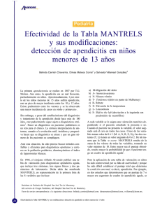Efectividad de la Tabla MANTRELS y sus modificaciones: detección