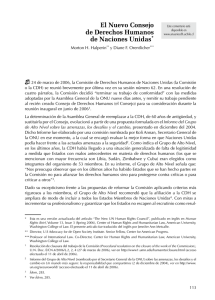 El Nuevo Consejo de Derechos Humanos de Naciones Unidas*