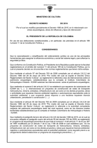 Decreto Modificatoria 1080 Programa de Arquelogia