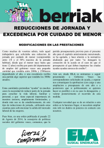 REDUCCIONES DE JORNADA Y EXCEDENCIA POR CUIDADO