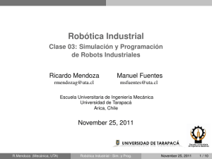 Robótica Industrial - Escuela Universitaria de Ingenieria Mecanica