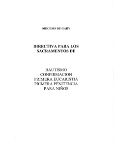 DIRECTIVA PARA LOS . SACRAMENTOS DE