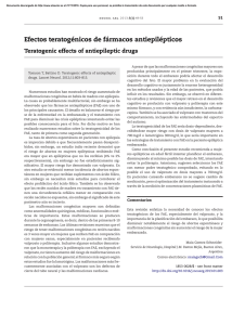Efectos teratogénicos de fármacos antiepilépticos