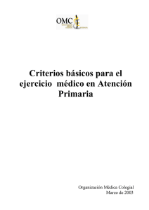 Criterios básicos para el ejercicio médico en Atención Primaria