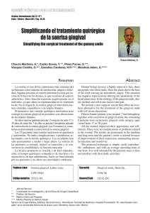 Simplificando el tratamiento quirúrgico de la sonrisa gingival