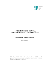Provisiones y capital en exposiciones contingentes