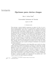 Opciones para ciertos riesgos - Universidad Autónoma de Querétaro