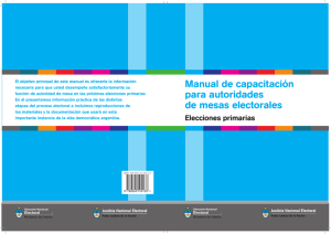 Manual de capacitación para autoridades de mesas electorales