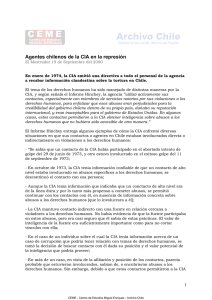 Agentes chilenos de la CIA en la represión