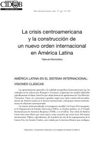 La crisis centroamericana y la construcción de un nuevo