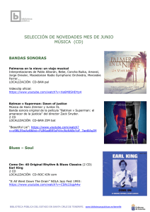 MUSICA Novedades junio 2016