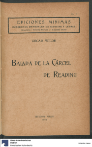 Balada de la cárcel de Reading The Ballad of Reading Gaol <span
