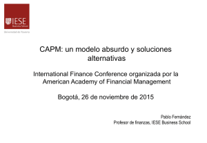 CAPM: un modelo absurdo y soluciones alternativas