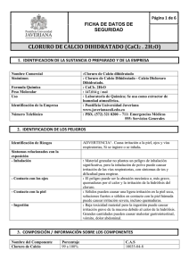 CLORURO DE CALCIO DIHIDRATADO (CaCl2 . 2H2O)