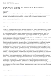 (de) terminaciones de los amantes: el desamor y la ruptura