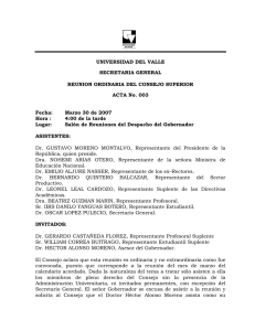 ACTA No.003 - Secretaría General