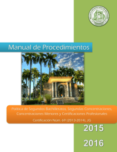 Manual de Procedimientos - Recinto Universitario de Mayagüez