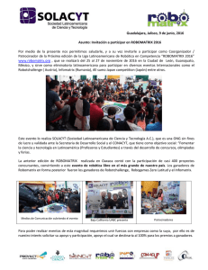Guadalajara, Jalisco, 9 de junio, 2016 Asunto: Invitación a participar
